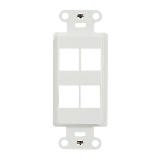 WP3414WH | 4-Port Decorator Outlet Strap in White Series