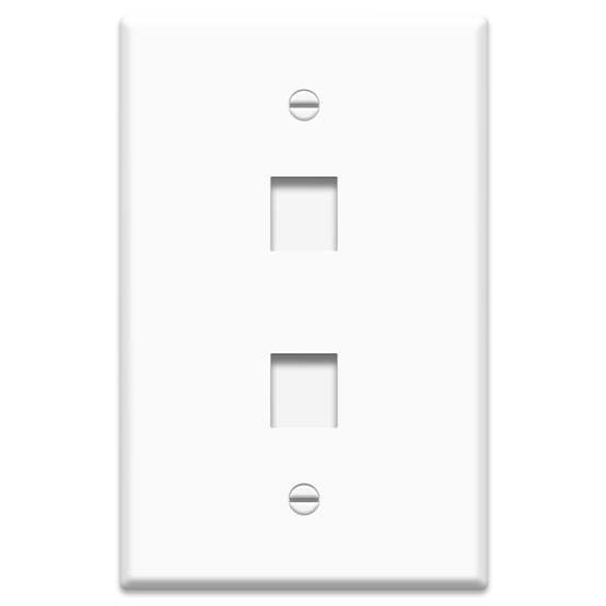 WP3302WH | 1-Gang 2-Port Oversized Wall Plate Series