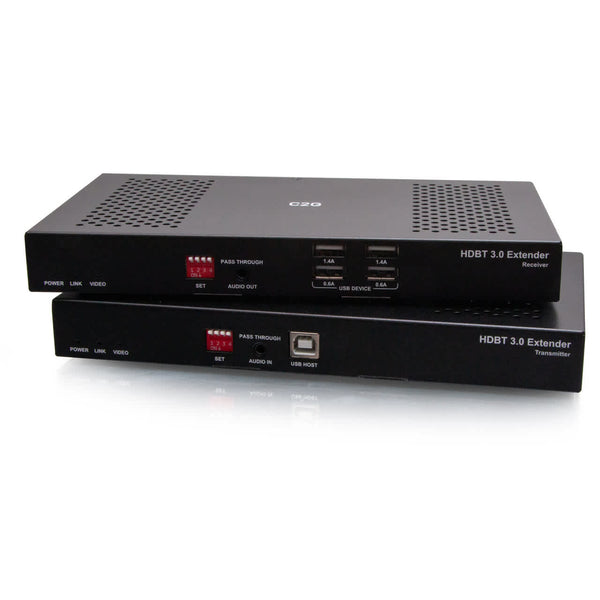 C2G30055 | HDMI HDBaseT + USB-B to A + RS232 Over Cat Extender Box TX to Box RX (18Gbps) 4K 60Hz up to 328ft Series