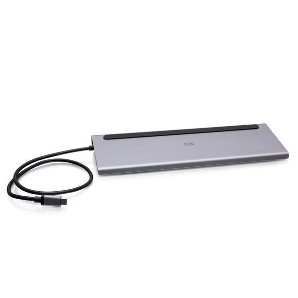 C2G54542 | USB-C® 10-in-1 Triple Display Docking Station with HDMI®, DisplayPort™, VGA, Ethernet, USB, SD Card Reader, 3.5mm Audio and Power Delivery up to 100W - 4K 30Hz Series