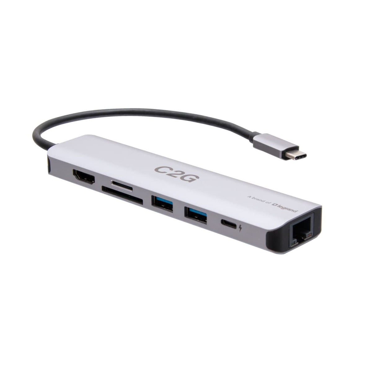 C2G58888 | USB-C® to HDMI®, USB-A, SD Card Reader, Ethernet, and USB-C® Mini Docking Station Series