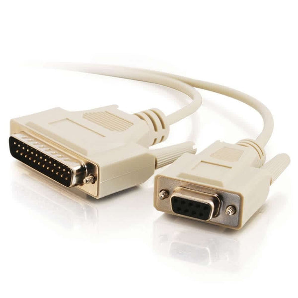 CG03019 | DB25 Male to DB9 Female Serial RS232 Null Modem Cable Series