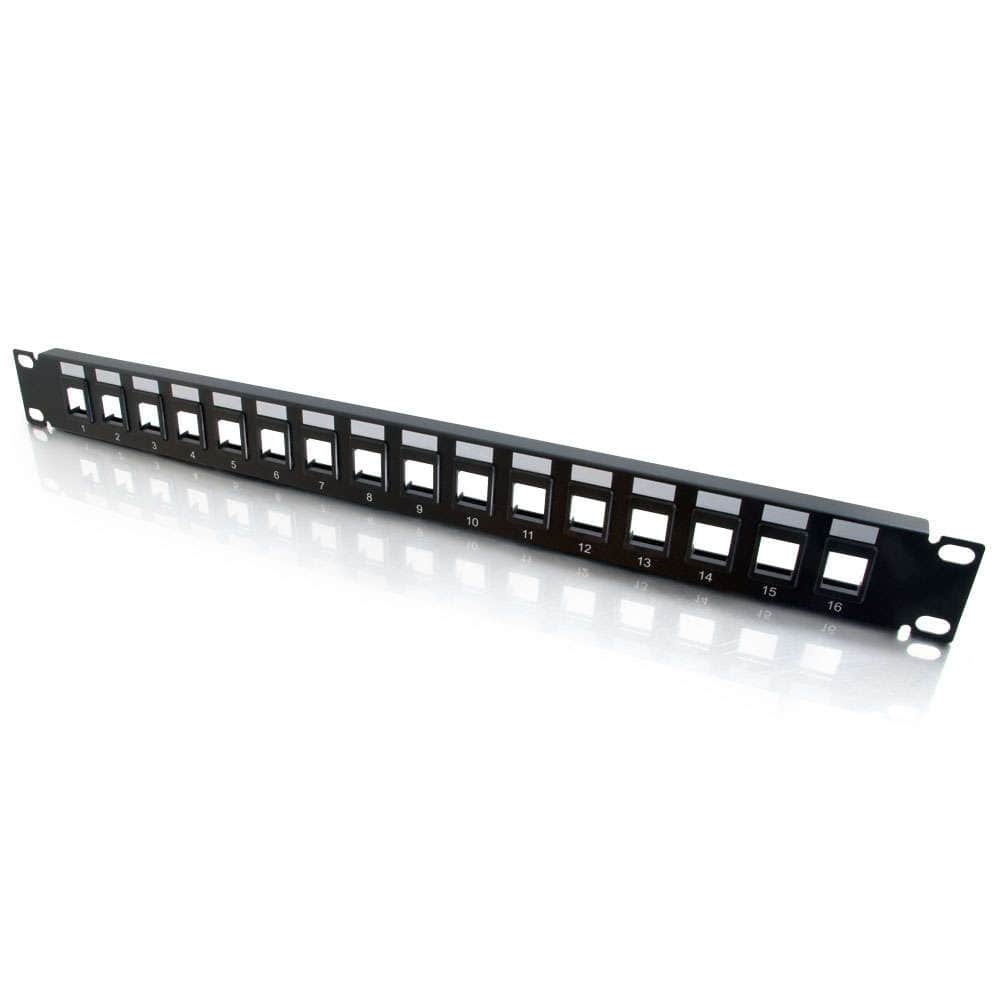 CG03858 | 16-Port Blank Keystone/Multimedia Patch Panel Series