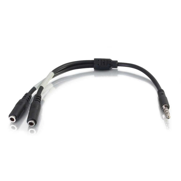 CG27394 | 6 Inch 4-pin 3.5mm Microphone and Headphone Breakout Adapter Y-Cable Series