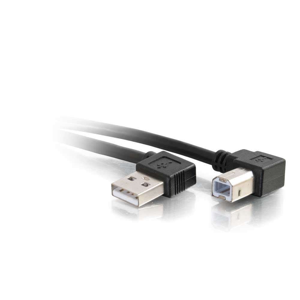 CG28111 | USB 2.0 Right Angle A/B Cable - Black Series