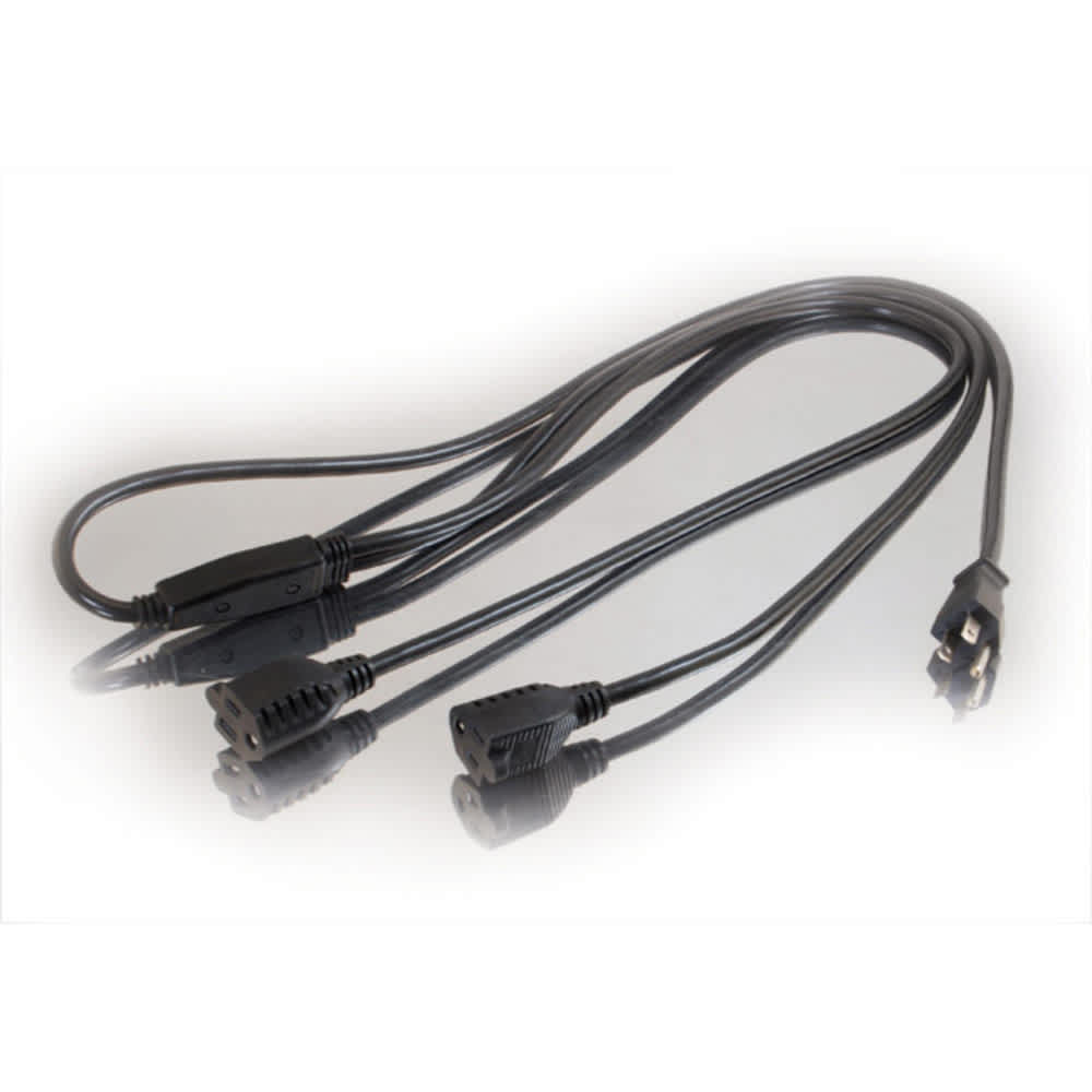 CG29807 | 16 AWG 1-to-2 Power Cord Splitter (1 NEMA 5-15P to 2 NEMA 5-15R) Series