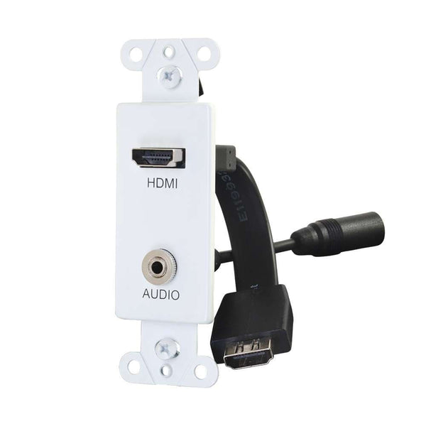 CG39872 | HDMI® and 3.5mm Audio Pass Through Decorative Wall Plate - White Series