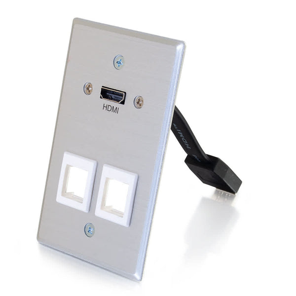 CG60160 | HDMI® Pass Through Single Gang Wall Plate with Two Keystones Series