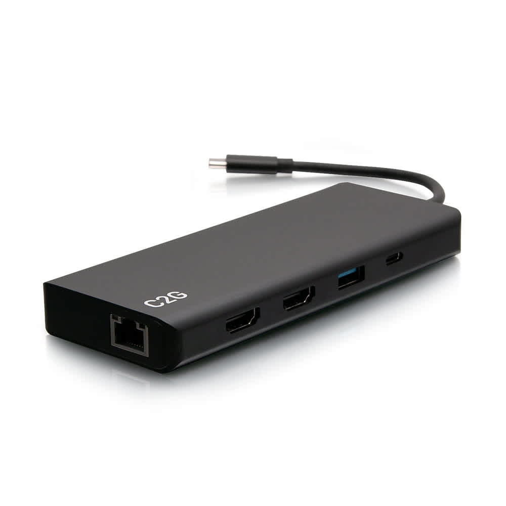 C2G54487 | USB-C 9-in-1 Dual Display Docking Station with 60W Power Supply Series