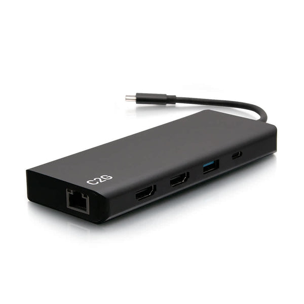 C2G54487 | USB-C 9-in-1 Dual Display Docking Station with 60W Power Supply Series