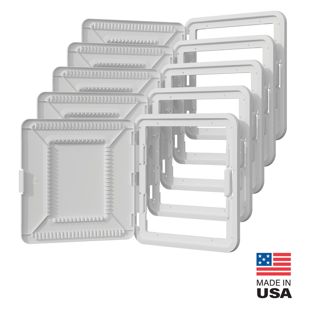 ENP15605NA | 15 Inch Plastic Enclosure Hinged Cover with Trim, 5-Pack Series