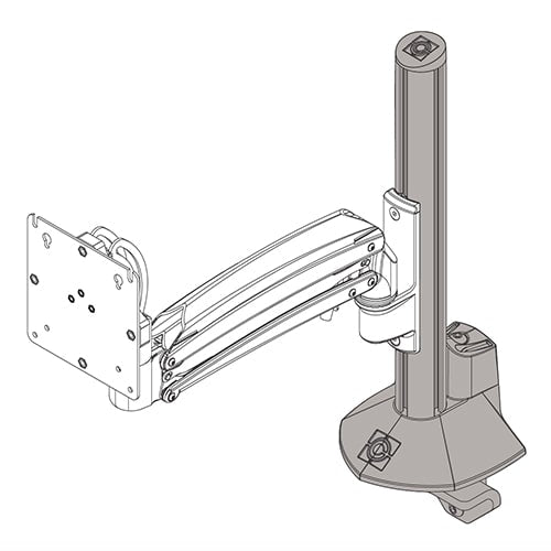 KRA245S | KXC K1C K2C Column Desk Clamp Base Accessories Series