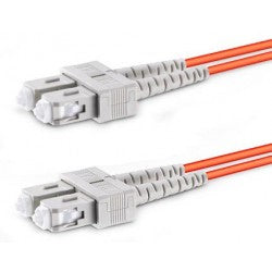 SC-SC Duplex Multimode Fiber Patch Cables, 50-Micron