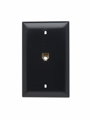 TPTE1BK | 1-Gang Pre-configured Wall Plate with One RJ11 Telephone Jack Series