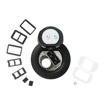 4ATCP2CRBK | 4AT Prewired Dual Service Controlled Receptacle Evolution™ Poke-Thru Device Series