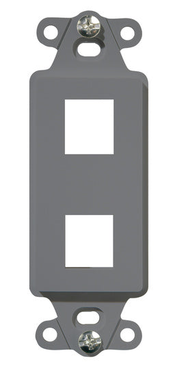 WP3412GY | 2-Port Decorator Outlet Strap Series