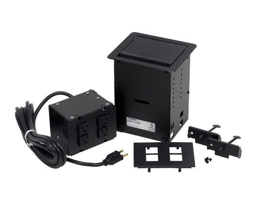 TB672PPBK | TB672PP InteGreat All Power Table Box Cord Ended Aluminum Series