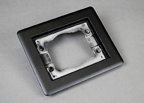 817TCAL-BK | Omnibox Two Gang Rectangular CarpetTile Flange Series