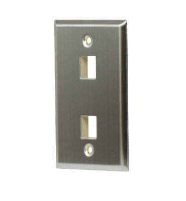 WP3402SS | 1-Gang 2-Port Wall Plate Series
