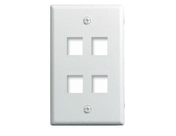 WP3404WH | 1-Gang 4-Port Wall Plate Series
