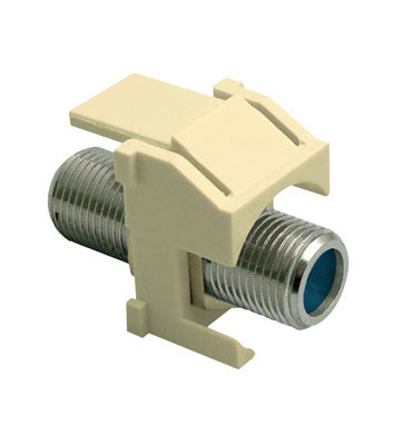 WP3481LA | Recessed Nickel Self-Terminating F-Connector Keystone Insert Series