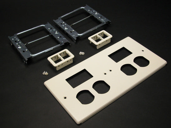 V4047-2BBTT | 4047 Four Gang Cover Two Duplex and Two TracJack Mini Adapters Series
