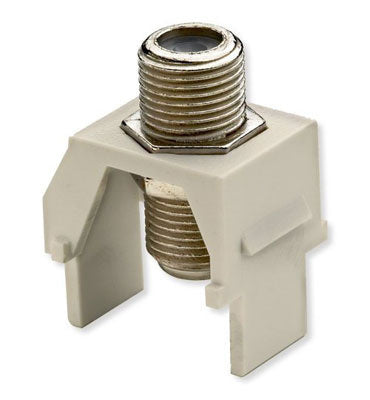 WP3479LA | Non-Recessed Nickel F-Connector Keystone Insert Series