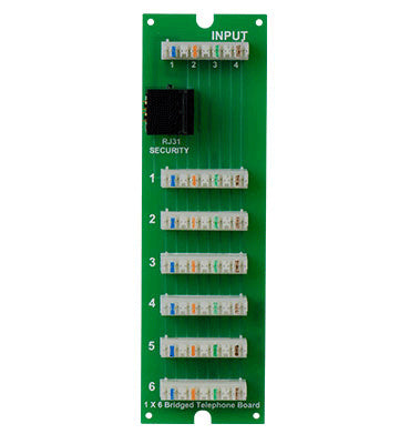 TM0106 | 1x6 Telephone Board with RJ31X for MDU enclosure Series