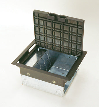 AC8105 | AC Series AC8105 Six Gang Raised Floor Box with Gray Carpet Style Lid Series