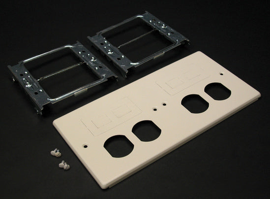 V4047-2BBFF | 4047 Four Gang Cover Two Duplex and Two Modular Furniture Openings Series