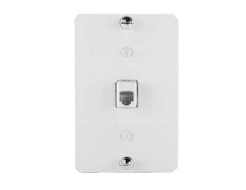 WP2002WH | 1-Gang 6P6C RJ25 Terminating Wall Phone Plate in White Series