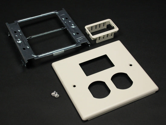 G4047BM | 4047 Two Gang Cover and Pass and Seymour Activate 2A Mini Adapter Fitting Series