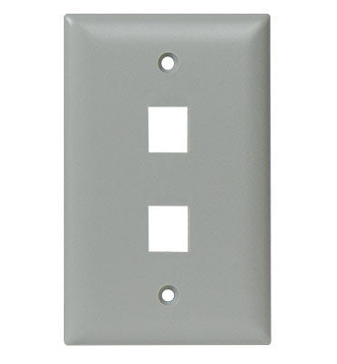 WP3402GY | 1-Gang 2-Port Wall Plate Series