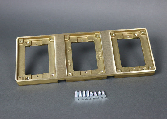 837T | 3 Gang Brass Tile Flange Series