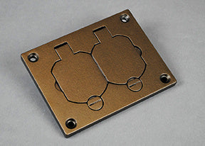 828R-TCAL-BZ | Omnibox Rectangular Duplex Cover Plate Series