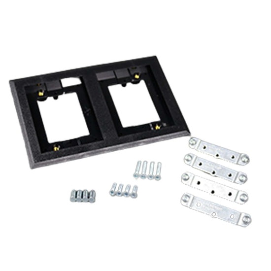827PCC-BRN | Omnibox Two Gang Rectangular Black Plastic Carpet Flange Series