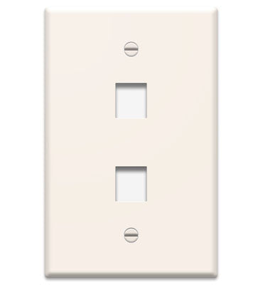 WP3402LA | 1-Gang 2-Port Wall Plate Series