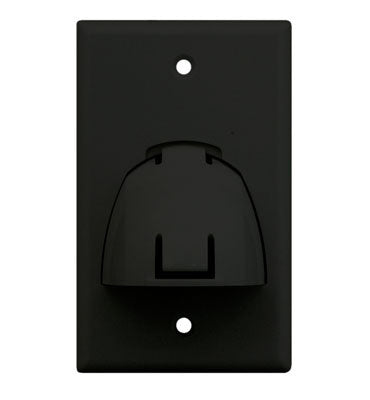 WP9001BK | Single Gang Hinged Bullnose Wall Plate Series