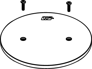 RC7APTCBK | RC7 Multi-Service Assembled Poke-Thru Device Abandonment Plate Series