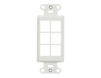 WP3416WH | 6-Port Decorator Outlet Strap in White Series