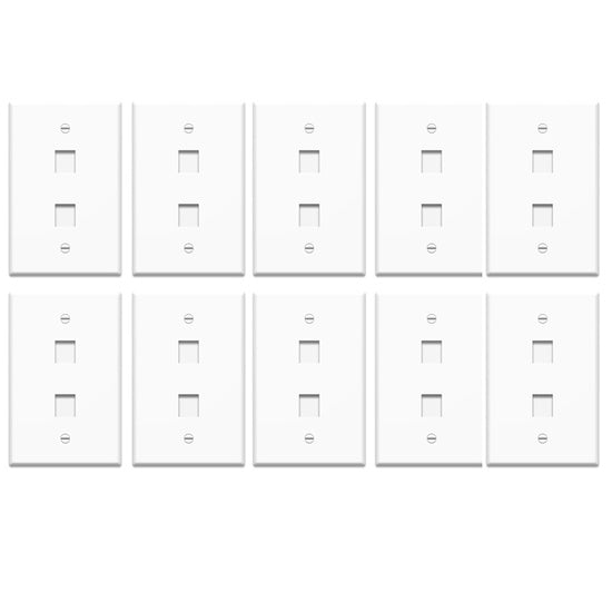 WP3402WH10 | 1-Gang 2-Port Wall Plate Series