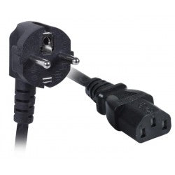 18 AWG European 3-Conductor Power Cord, Down Angled CEE 7/7 to Straight IEC 320 C13