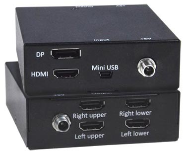 2x2 1080p Video Wall Processor - HDMI/DisplayPort Input & HDMI Outputs