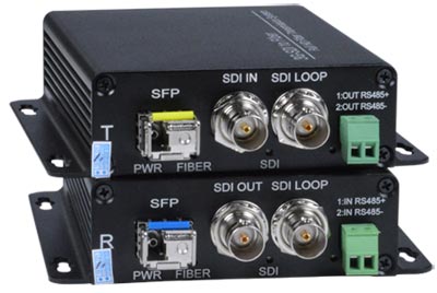 3GSDI Extender via One LC Singlemode or Multimode Fiber Optic Cable, Power: 12VDC, 1A