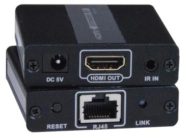 Low-Cost HDMI Extender via one CAT5e/6, Extend up to 394 Feet, Europlug CEE 7/16 Power Cord Plug