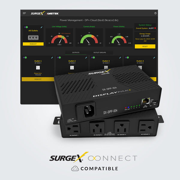 IP Connected Multi-Stage Surge Suppression, Detachable Power Cord