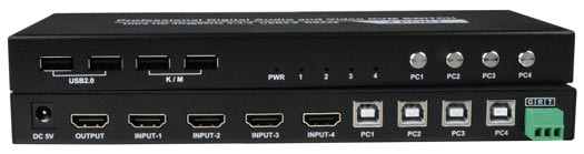 Low-Cost 4K 18Gbps HDMI USB KVM Switch, 2-port