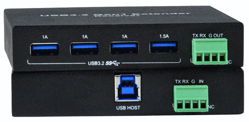 4-Port USB 3.2 Gen 1 (5 Gbps) Extender via CAT6a up to 328 Feet