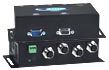 Industrial VGA Splitter/Extender with Stereo Audio via CATx with M12 Connectors to 600 feet: 4-Port