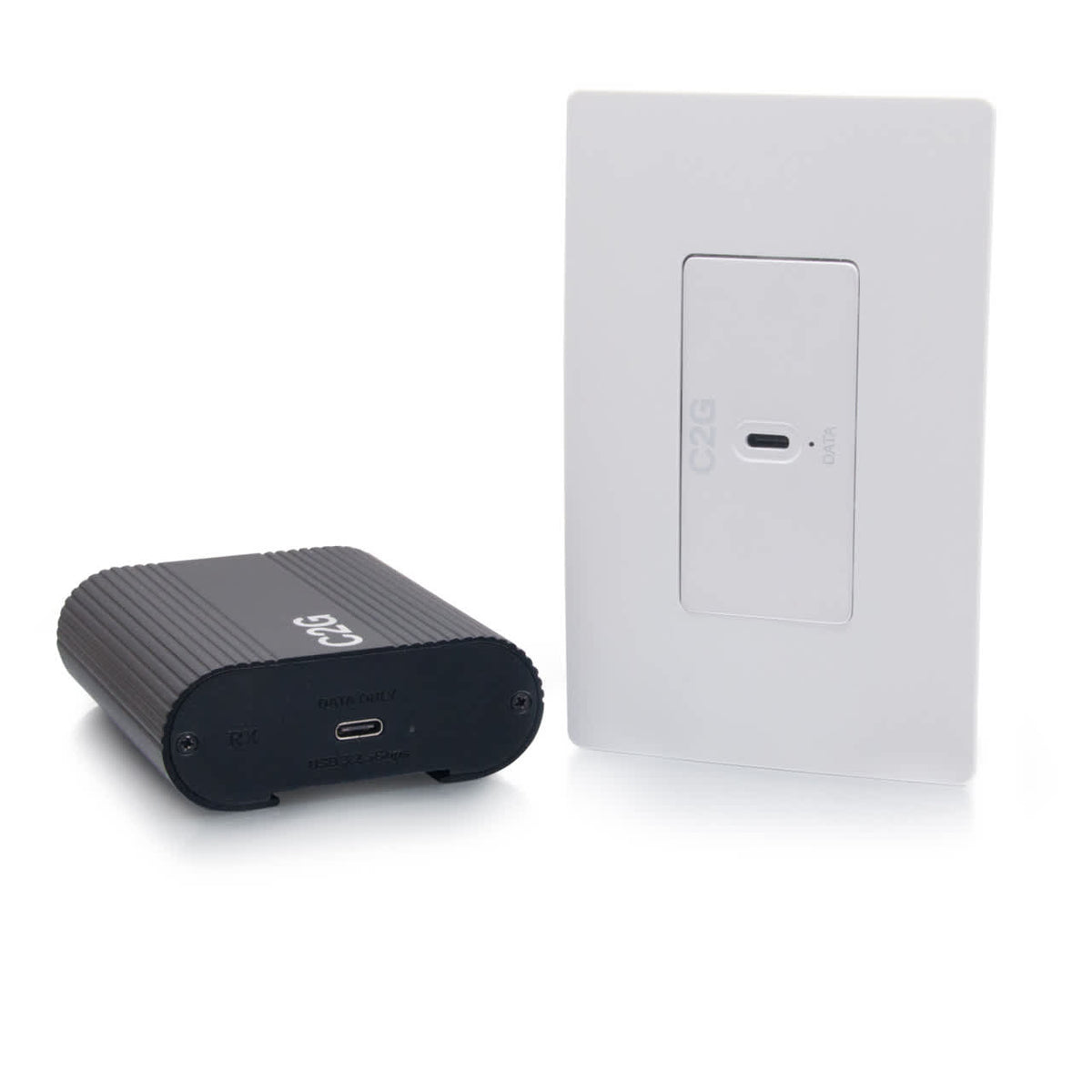 C2G54267 | Superbooster® 1-Port USB over Cat6a Wall Plate to Box Extender Kit - USB 3.2 Gen1 (5Gbps) Series
